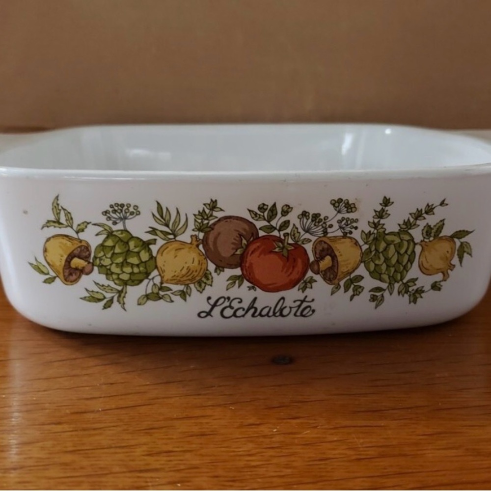 Vintage CorningWare Spice of Life L’Echalote 1 Qt Casserole Dish